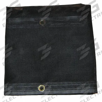 MAURITZON Tarp: 19.5 ft Lg, 9.5 ft Wd, Std Duty, 5 mil, Vinyl, Black, 10 oz/sq yd - Mesh Tarps