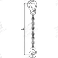 PEWAG Chain Sling: 1/2 in Chain Trade Size, 120 Chain Grade, Grab Hook/Sling Hook, Steel, Fixed (MPN 13G120SSG/5). Key specifications — attr994018: Sling Hook; attr994034: PEWAG.