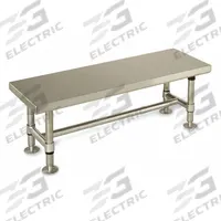 ESD Gowning Bench: 16 in Overall Wd, 18 in Overall Ht, 4 ft Overall Lg, Silver, Stainless Steel (MPN GB1648S). Key specifications — Brand: METRO.