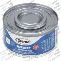 STERNO Chafing Fuel: Chafing Dishes, 2 hr, Wick (MPN 10112). Key specifications — Application: Chafing Dishes; Manufacturer Part Number: 10112; Product Type: Safe Heat; Fuel Type: Wick; Brand: STERNO; Burn Time: 2 hr.
