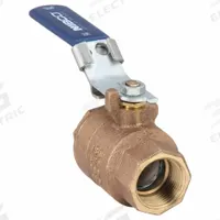 NIBCO Manual Two-Way Ball Valve: 1 in, Bronze, Straight, FNPT x FNPT, 600 psi Max. Pressure (CWP) (MPN T58570LL 1). Key specifications — Brand: NIBCO; Handle: Locking Lever.