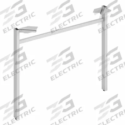 HON U-Leg: 27 7/8 in Overall Lg, Silver, Steel - Training Table Bases & Legs