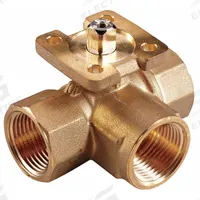 HVAC Control Ball Valve: 3-Way, 3/4 in Female NPT, 11.7 CV Flow, 5.8 Bypass CV Flow, No Actuator (MPN VG1845BN). Key specifications — Ball Material: Stainless Steel; Body Material: Brass; For Media: Water.