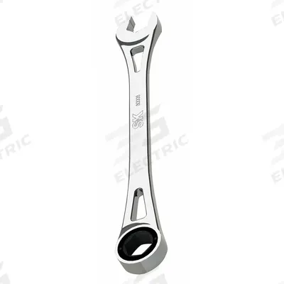 SK PROFESSIONAL TOOLS Combination Wrench: Alloy Steel, Chrome, 15 mm Head Size - Metric 6-Point Ratcheting Combination Wrenches