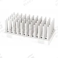 Tube Rack: 4 1/8 in Overall Wd, 2 1/8 in Overall Ht, 7 3/8 in Overall Lg, Polypropylene, White (MPN HS24311A). Key specifications — Material: Polypropylene; Mounting Location: Benchtop; Color: White; Product Type: Test Tube Rack; Total Holding Capacity: (50) Wells; Brand: HEATHROW SCIENTIFIC.
