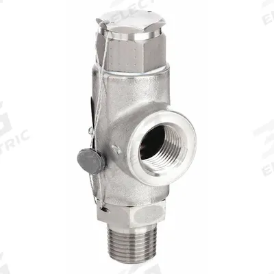 KUNKLE VALVE Safety Relief Valve: FNPT x MNPT, 1/2 in x 1/2 in, Stainless Steel - Non-Code Air, Inert Gas & Liquids Pressure Relief Valves