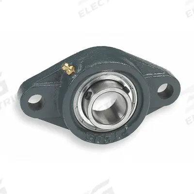 DAYTON 2 Bolt Flange Bearing: Radial Ball, 1 1/2 in Bore, Cast Iron, Set Screws - General Purpose Flange-Mount Ball Bearings