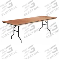 FLASH FURNITURE Folding Table: Rectangle Table Shape, Natural Tabletop, 36 in Dp, 96 in Wd, 30 in (MPN XA-3696-P-GG). Key specifications — attr1035217: Black; attr1035250: Natural; attr1035202: FLASH FURNITURE.