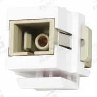 MONOPRICE Fiber Optic Keystone Jack: Coupler, Fiber Optic Couplers, 1 Ports, White, SC, Fiber Optic (MPN 2876). Key specifications — Color: White; Compatible Number of Fibers: Duplex; Compatible Wire Material: Fiber Optic; Display Sell UOM: EA; Brand: MONOPRICE.