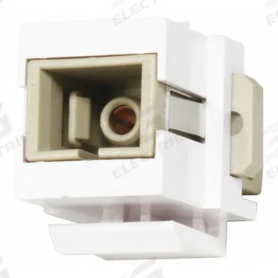 MONOPRICE Fiber Optic Keystone Jack: Coupler, Fiber Optic Couplers, 1 Ports, White