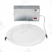 KEYSTONE TECHNOLOGIES LED Light Fixture: 8 in Dia, 1,800 lm, 2700K/3000K/3500K/4000K/5000K, 23 W (MPN KT-WDLED23PS-8A-9CSF-VDIM). Key specifications — Trim Color: Available Separately; Dimmable: Yes; Color Temperature: 3000K; Brand: KEYSTONE TECHNOLOGIES; Voltage: 120 to 277V AC.