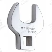 WESTWARD Crowfoot Socket Wrench: Alloy Steel, Chrome, 3/8 in Drive Size, 19 mm Head Size (MPN 54PR55). Key specifications — attr309661: Alloy Steel; attr309662: Chrome; attr324934: WESTWARD.