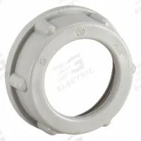 RACO Insulating Bushing: Plastic, Plain, 1 1/2 in Trade Size, 15/32 in Overall Lg, Insulated (MPN 1406). Key specifications — Insulated: Yes; Brand: RACO.