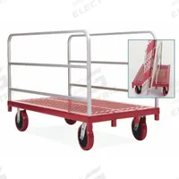 RAYMOND PRODUCTS Panel Truck: 3,200 lb, Red, 54 in L x 30 in W x 37 1/2 in H Deck, 11 3/4 in Deck Ht (MPN 3908). Key specifications — Color: Red; Caster/Wheel Configuration: (4) Swivel; Brand: RAYMOND PRODUCTS.