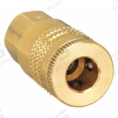 Parker Quick Connect Hose Coupling: 1/4 in Body Size, 1/4 in Hose Fitting Size - Tru-Flate Automotive Brass Quick-Connect Air Coupling Bodies
