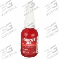 LOCTITE Primerless High-Strength Threadlocker: 263, Red, Oil Tolerant, 0.34 fl oz, Bottle, 1 EA (MPN 1330583)