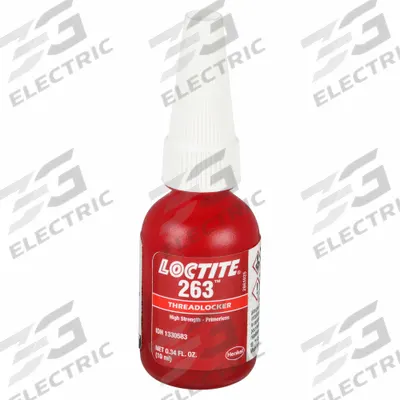 LOCTITE Primerless High-Strength Threadlocker: 263, Red, Oil Tolerant, 0.34 fl oz - Primerless High-Strength Threadlockers (Red)