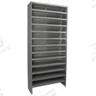 AKRO-MILS Metal Shelving: 36 in x 18 in x 79 in, 1 Sided, Open - Metal Stationary Bin Shelving Without Bins