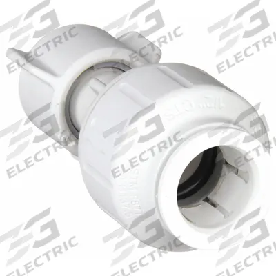 JOHN GUEST Push-Fit Adapter Fitting: 1/2 in OD x 1/2 in Pipe Size, Push-to-Connect x NPS - Polysulfone Push-to-Connect Tube Fittings