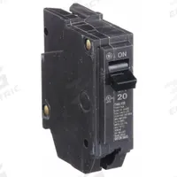 GE Miniature Circuit Breaker: THQL, 20 A, 120/240V AC, Single Phase, 10kA at 120/240V AC, Std (MPN THQL1120). Key specifications — Amps: 20 A; AC Voltage Rating: 120/240V AC; Phase: Single; Max. AIR Rating: 10kA at 120/240V AC; For Use With: Power Mark Gold Load Centers and AQ Lighting Panels.
