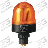 WERMA Warning Light: Yellow, Xenon, 24V DC, 2 1/4 in Overall Dia, 4 1/16 in Overall Ht, 20830055. Key specifications — Brand: WERMA; Lens Color: Yellow; Mounting Location: Threaded Mount; Operating Voltage: 24V DC.