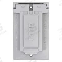 BELL Weatherproof Cover: Die-Cast Zinc, Outdoor Receptacles, 1 Gangs, 4 9/16 in Overall Ht, 3R, Gray (MPN 5103-0). Key specifications — Brand: BELL; Color: Gray; Compatible with Product Type: Outdoor Receptacles; Mounting Orientation: Vertical.