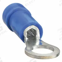 PANDUIT Ring Terminal: Blue, Vinyl Insulation, #10 Stud Size, 16 AWG to 14 AWG Wire Sizes, 600 V (MPN PV14-10R-M). Key specifications — attr1308027: PANDUIT.