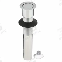WATCO Sink Drain: Brass, Chrome, 8 in Overall Ht, 2 1/8 in Overall Dia, Slip, 1 1/4 in Pipe Dia (MPN 801-PF-BRS-CP). Key specifications — Product Type: Sink Drain; Brand: WATCO; Finish: Chrome; Material: Brass; Includes Overflow: No; Includes: Strainer.