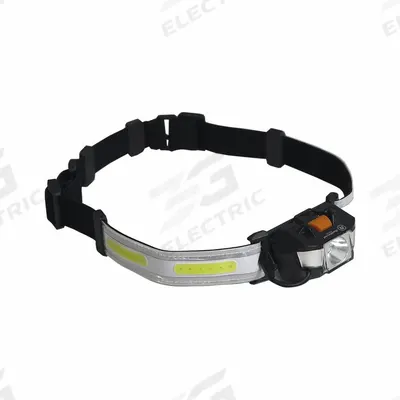 RAILHEAD GEAR Headlamp: 350 lm Max. Brightness, 400 ft Max Beam, 4 Light Outputs, Black - Headlamps