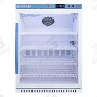 ACCUCOLD Vaccine Refrigerator: 6 cu ft, Upright, 2°C to 8°C, 25 in Overall Dp, 23 3/8 in Overall Wd (MPN ARG61PVBIADA). Key specifications — Door Opening Style: Right; Color: White; Alarm Type: Temperature; Manufacturer Part Number: ARG61PVBIADA; Brand: ACCUCOLD; Product Type: Vaccine Refrigerator; Door Type: Swing; Refrigerant Type: R-600a.