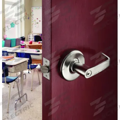 CORBIN RUSSWIN Door Lockset: Classroom Security Lever Locksets, Chrome, ADA Compliant