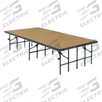 NATIONAL PUBLIC SEATING Portable Stage: Brown, 24 in Max Overall Ht, 96 in Overall Lg, Plywood, Wood (MPN S4824HB). Key specifications — Brand: NATIONAL PUBLIC SEATING; Includes: High-Impact Plastic Glides; Material: Wood.