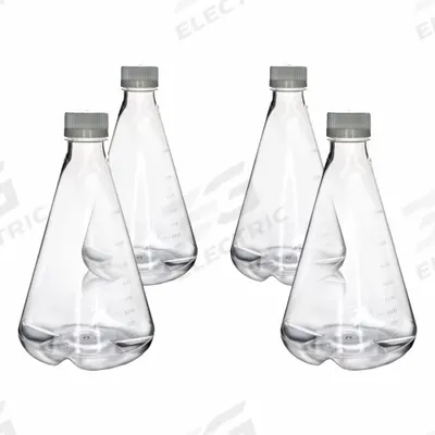 APPROVED VENDOR Erlenmeyer Flask: Erlenmeyer, PETG, 2 L, 67.63 fl oz - Plastic Erlenmeyer Flasks