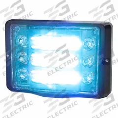 CODE 3 Warning Light: Emergency Vehicle Area Light, Blue, Clear, SAE J595 Class 1/SAE J845 Class 1 (MPN M180L-B). Key specifications — Brand: CODE 3; Lens Color: Clear; Number of Flash Patterns: 29; Installation Type: Permanent; Operating Voltage: 12-24V.