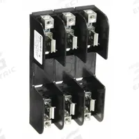 MERSEN Fuse Block: Open Block Design, 3 Pole, 250 V AC, Box Lug, Non-Indicating (MPN 21038). Key specifications — attr233046: MERSEN.