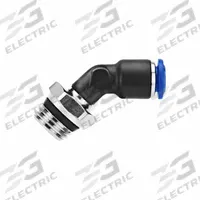 AIGNEP Push To Connect Fitting: 1/4 in OD x 1/8 in Pipe Size, Push-to-Connect x Universal Thread (MPN 85170-04-02). Key specifications — Brand: AIGNEP; Color: Black/Blue; Thread Size A: 1/8.