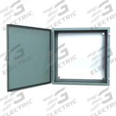 HAMMOND Electrical Enclosure: Steel, 30 in x 30 in x 12 in, NEMA 12/13, w/Panel, Solid Cover, Hinged (MPN 1418KK12). Key specifications — Brand: HAMMOND; Closure Method: Clamps; Knockouts: Not Included.