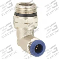 AIGNEP USA Push-Fit Elbow Fitting: 5/16 in OD x 1/4 in Pipe Size, Brass, Silver, 5 PK (MPN 87110-05-04). Key specifications — Brand: AIGNEP USA; Thread Size A: 1/4-18.