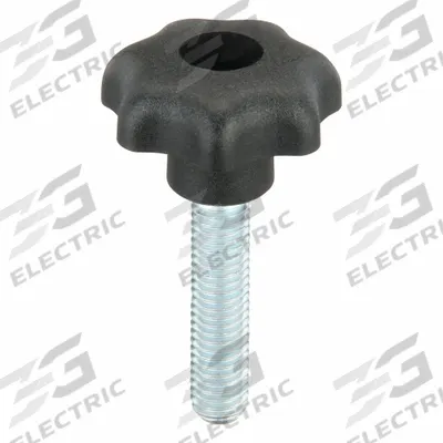 KIPP Hand Knob: 7 Point, Plastic w/ Steel Thread, M8 Thread, 35 mm Thread Lg - 7-Arm Knobs with Threaded Stud