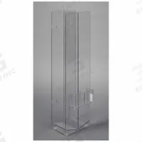 Cryo Box Holder: 8 1/4 in Overall Wd, 30 in Overall Ht, 5 3/8 in Overall Lg, PETG, Clear, (28) Boxes (MPN CRYO28-W). Key specifications — Material: PETG; Mounting Location: Wall; Color: Clear; Product Type: Cryo Box Holder; Total Holding Capacity: (28) Boxes; Brand: POLTEX.