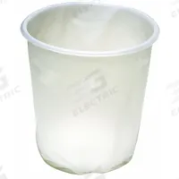 APPROVED VENDOR Pail Liner: 9 1/8 in Overall Dia, Natural, HDPE, FDA Approved, 9 in Overall Ht (MPN 2-PL-250). Key specifications — Brand: APPROVED VENDOR; Material: HDPE; Color: Natural.