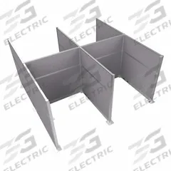 VERSARE Cubicle Kit: 72 in Overall Ht, 48 in_72 in Overall Wd, 8 Panels, Cloud Gray, Fabric (MPN HPEK-4P4-S-VCLG). Key specifications — Panel Color: Cloud Gray; Brand: VERSARE; Panel Material: Fabric.