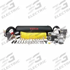 VIAIR CORPORATION Portable Air Compressor: Oil Free, 2.5 gal, Horizontal, 0.37 hp, 1.13 cfm @ 90 psi (MPN 20001). Key specifications — attr48686: Oil Free; attr48685: 12V DC; attr48689: 0.51 cfm @ 200 psi; attr48678: 23.0 A; attr48688: Air Tank; attr48671: VIAIR CORPORATION; attr124308: Standard (75 dBA or more).