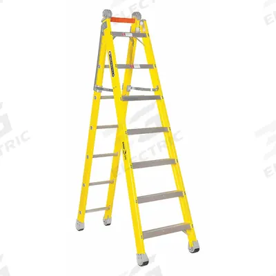 LOUISVILLE LADDER Combination Ladder: 2 Configurations, Fiberglass, 375 lb Load Capacity - Extending Multifunction Ladders