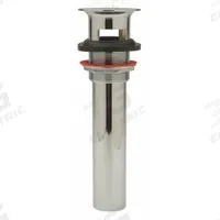 ZURN Sink Drain: Brass, Chrome, 2 1/4 in Overall Dia, Threaded, 1 1/4 in Pipe Dia, Includes Overflow (MPN Z8743-12-PC). Key specifications — Product Type: Sink Drain; Brand: ZURN; Finish: Chrome; Material: Brass; Includes Overflow: Yes; Includes: Brass Locknut.