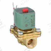 REDHAT Solenoid Valve: 2-Way, Normally Closed, 1/2 in Pipe Size, 110V AC/120V AC, Watertight (MPN 8210G002V). Key specifications — Pipe Size: 1/2 in; Voltage: 110V AC; Brand: REDHAT; Coil Enclosure: Watertight.
