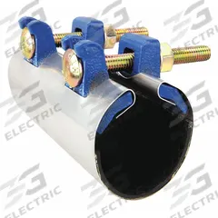 SMITH-BLAIR Repair Clamp: For 1 1/2 in Pipe, 6 in Overall Lg, 304 Stainless Steel (MPN 24500019006000). Key specifications — Brand: SMITH-BLAIR; Bolt Material: Steel; Maximum Operating Pressure: 150 psi; Maximum Vacuum Pressure: 10 psi; Gasket Material: Nitrile Rubber.