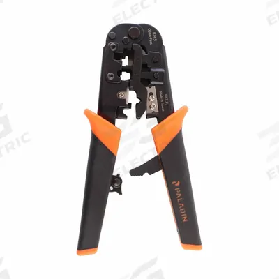 PALADIN Crimper: For RJ-11/22/RJ-22/RJ-45, Unshielded Twisted-Pr, 8 in Overall Lg - Modular Data Plug Crimpers