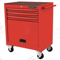WESTWARD Rolling Tool Cabinet: Red / Red Drawer, 28 11/16 in W x 18 in D x 33 7/8 in H, 3 Drawers (MPN 48RJ73). Key specifications — Brand: WESTWARD.