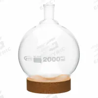 APPROVED VENDOR Boiling Flask: 2 L, Colorless, Round, 24/40 Compatible with Stopper Size (MPN FRB057-2000). Key specifications — Shape: Round; Body Color: Colorless; Brand: APPROVED VENDOR; Compatible with Stopper Size: 24/40; USP Specification: Type I.